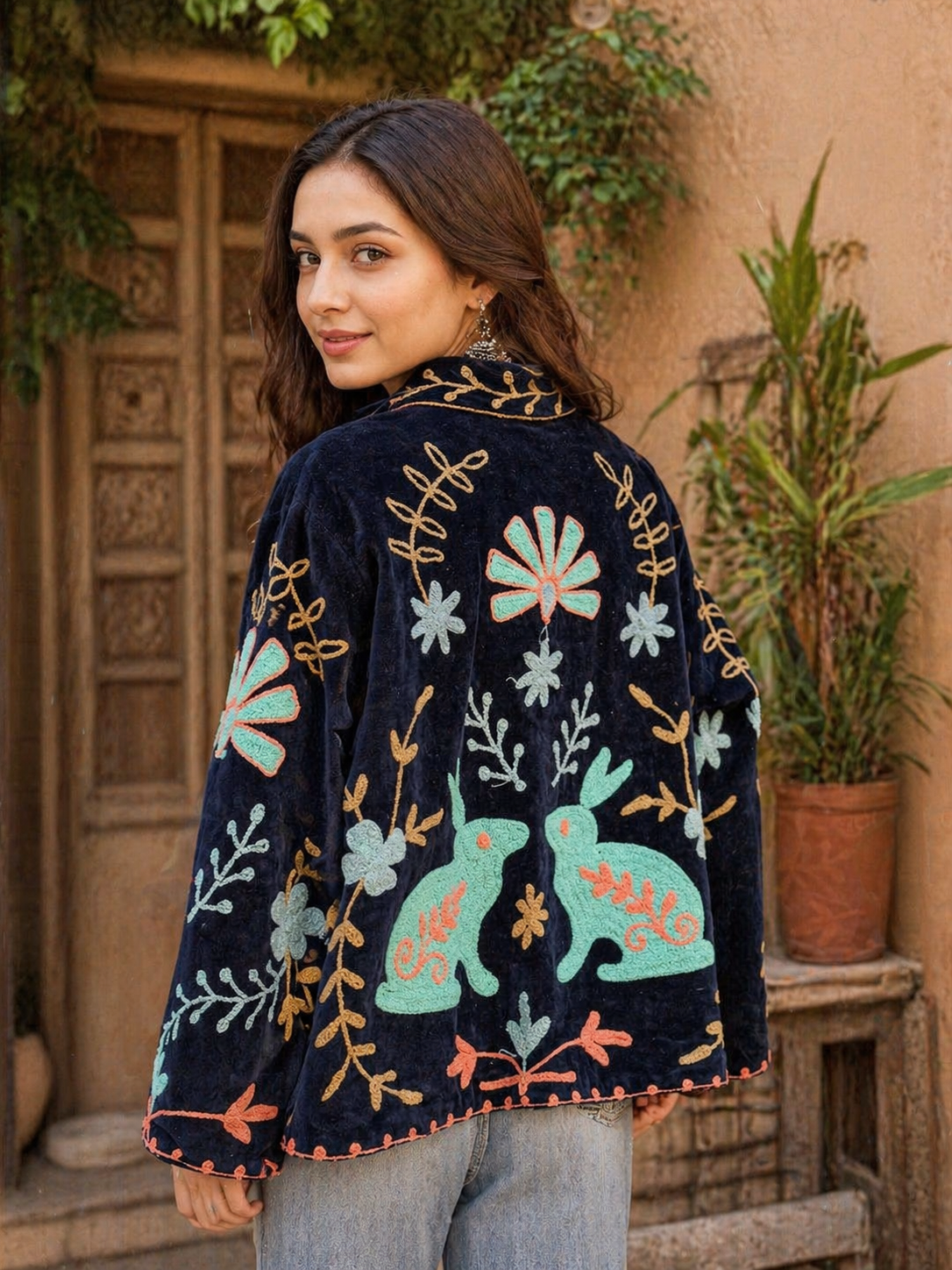 Meher Meadow Embroidered Jacket