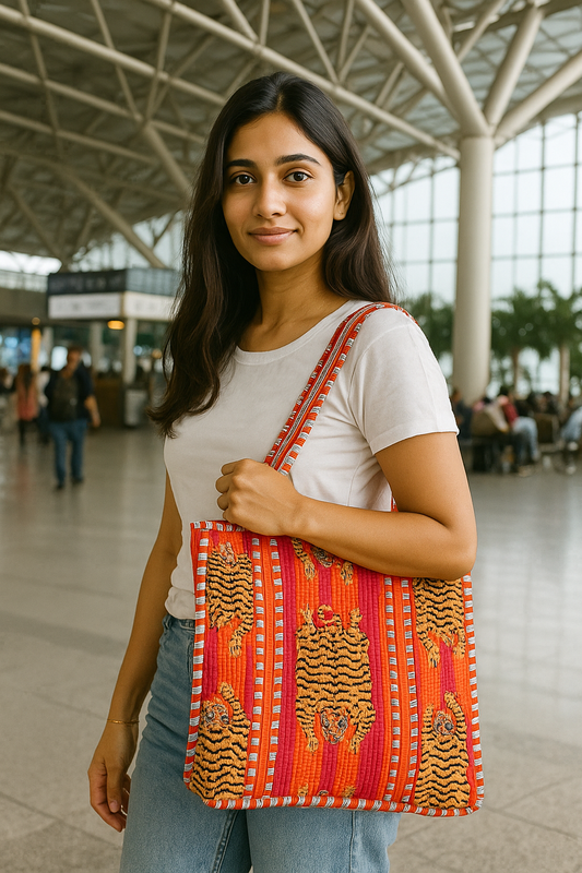 Tigress of the Tropics Tote (With Zipper)