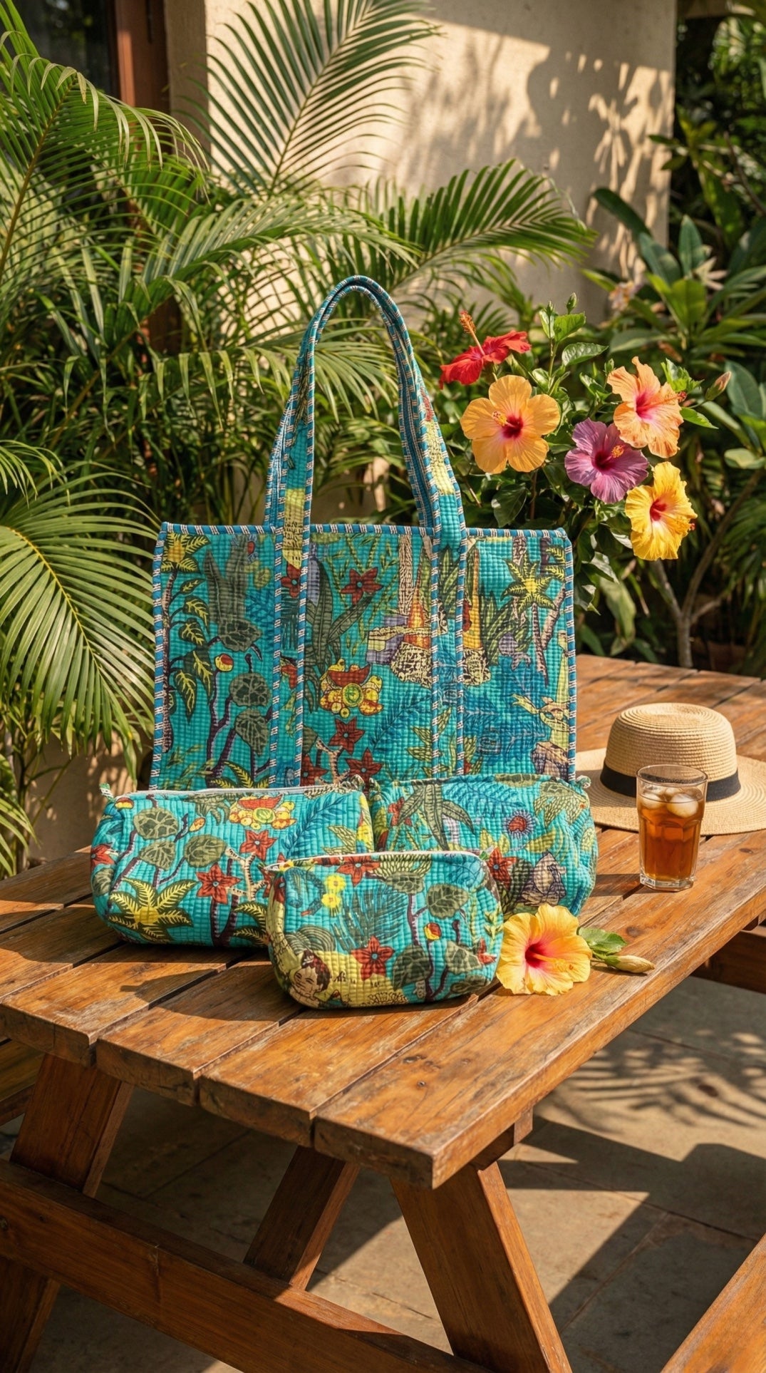 The Mirage Muse Tote and Pouches (With Zipper)