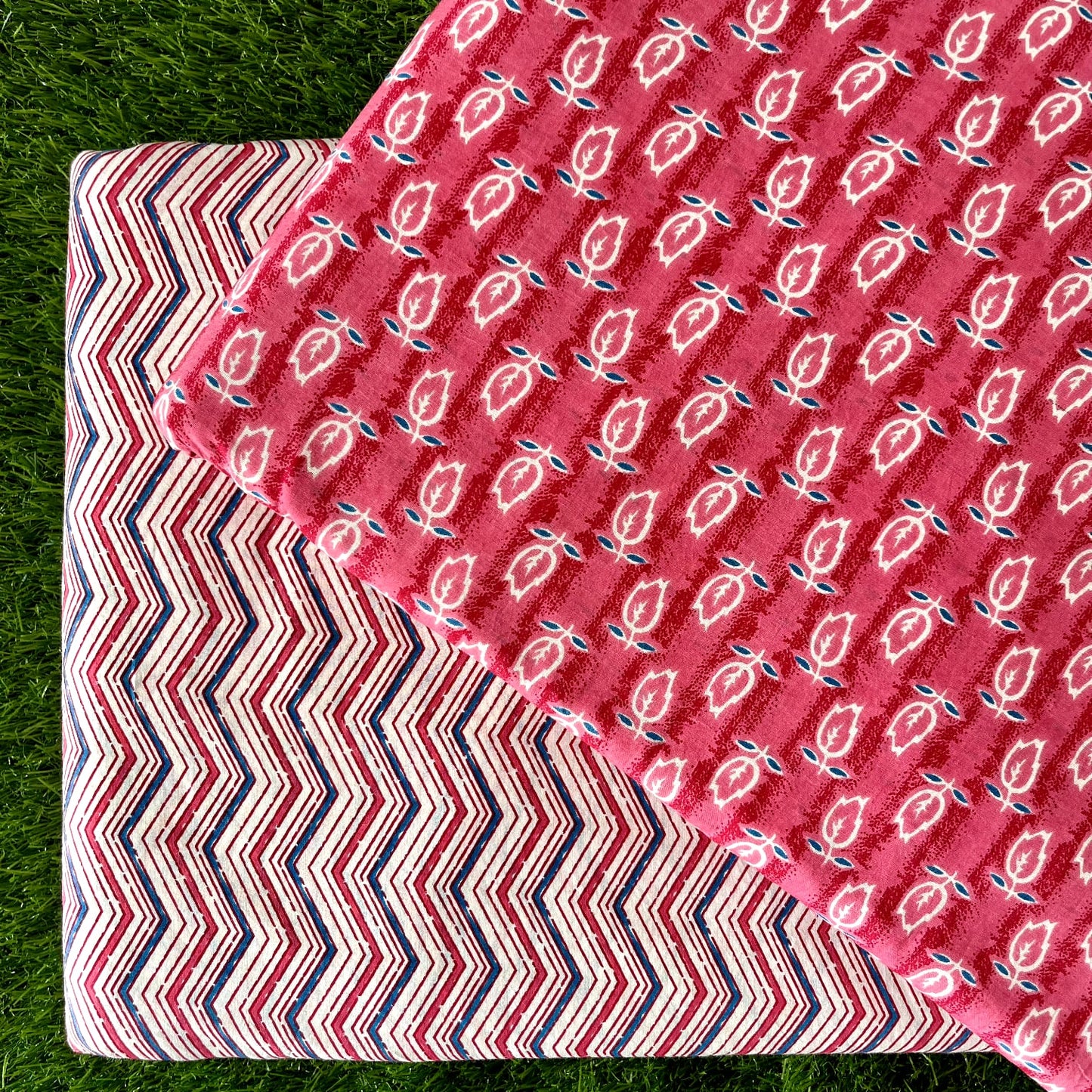 Pure cotton top and bottom set (2.5 mtr top, 2.5 mtr bottom)