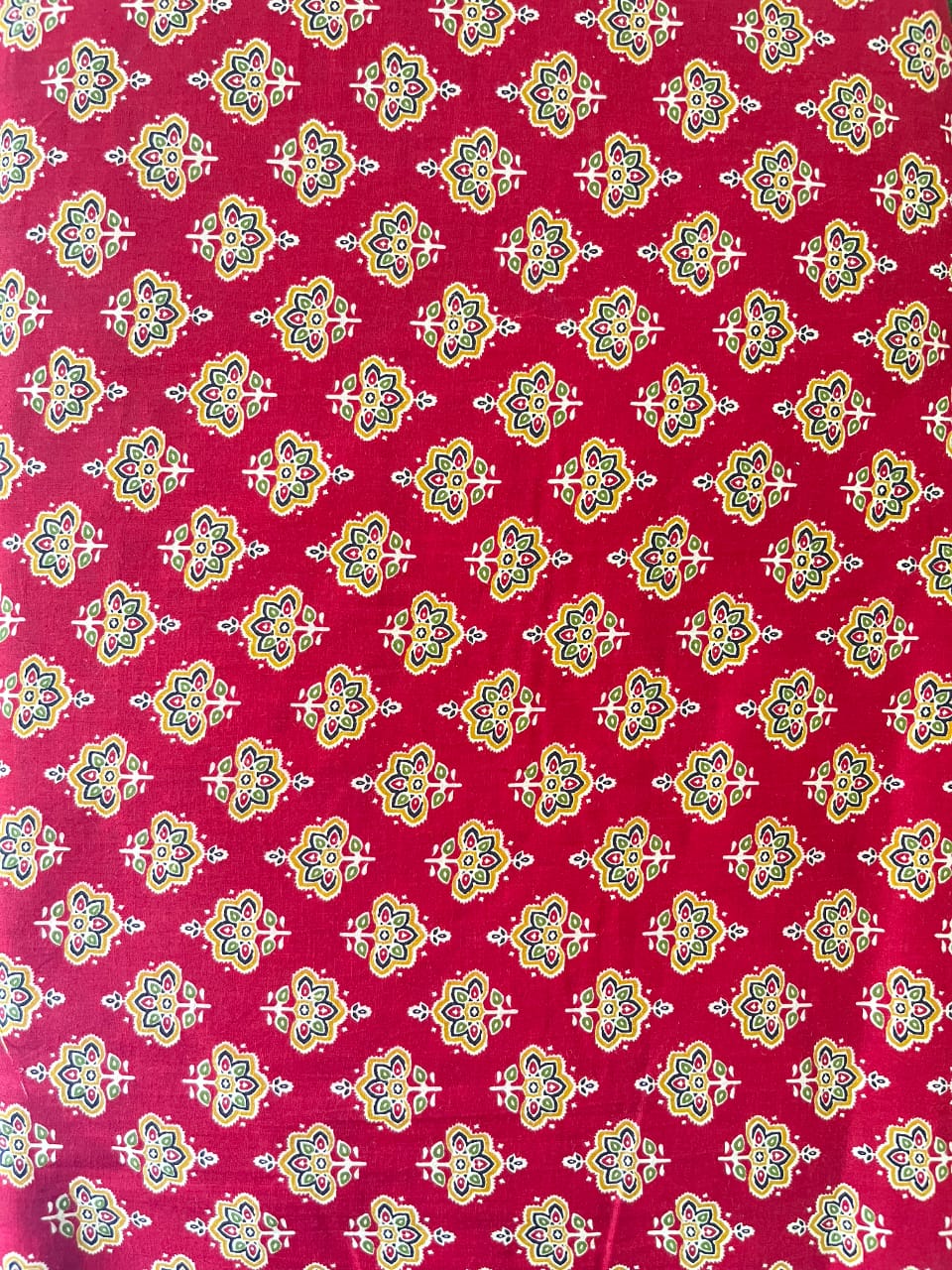 Pure cotton top and bottom set (2.5 mtr top, 2.5 mtr bottom)