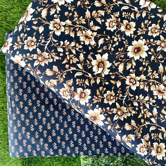 Pure cotton top and bottom set (2.5 mtr top, 2.5 mtr bottom)