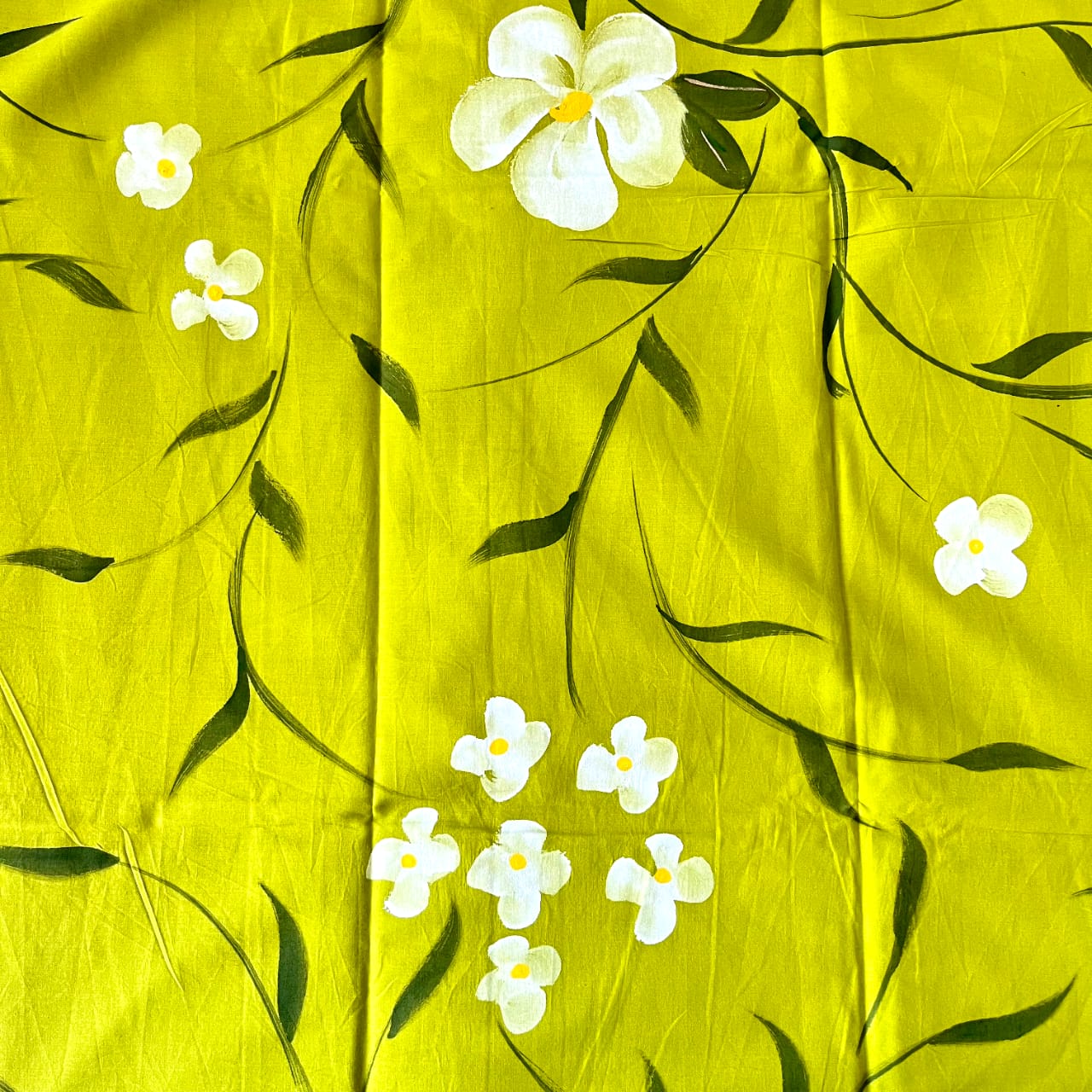 Pure Cotton Unstitched Suit With Chiffon Dupatta
