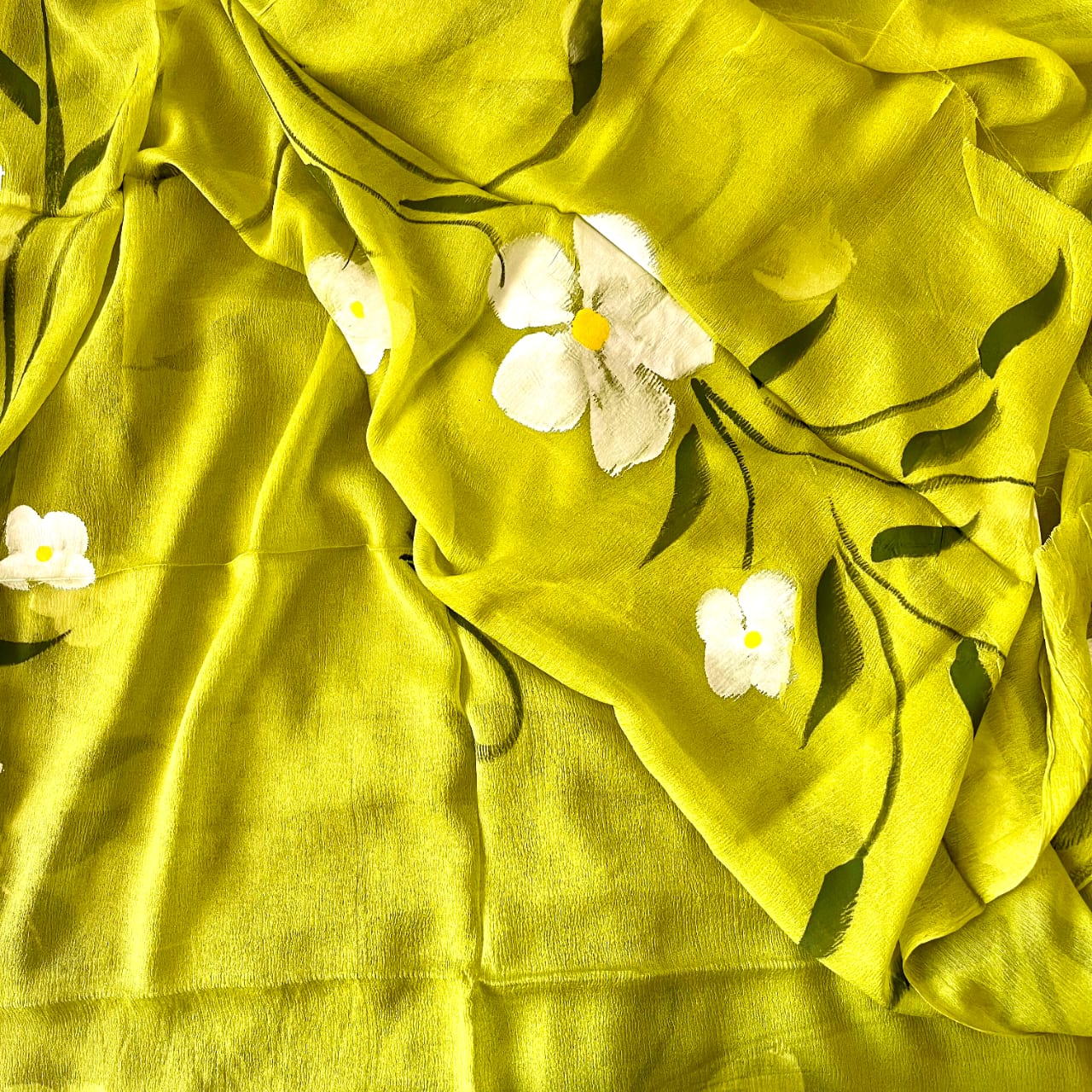 Pure Cotton Unstitched Suit With Chiffon Dupatta