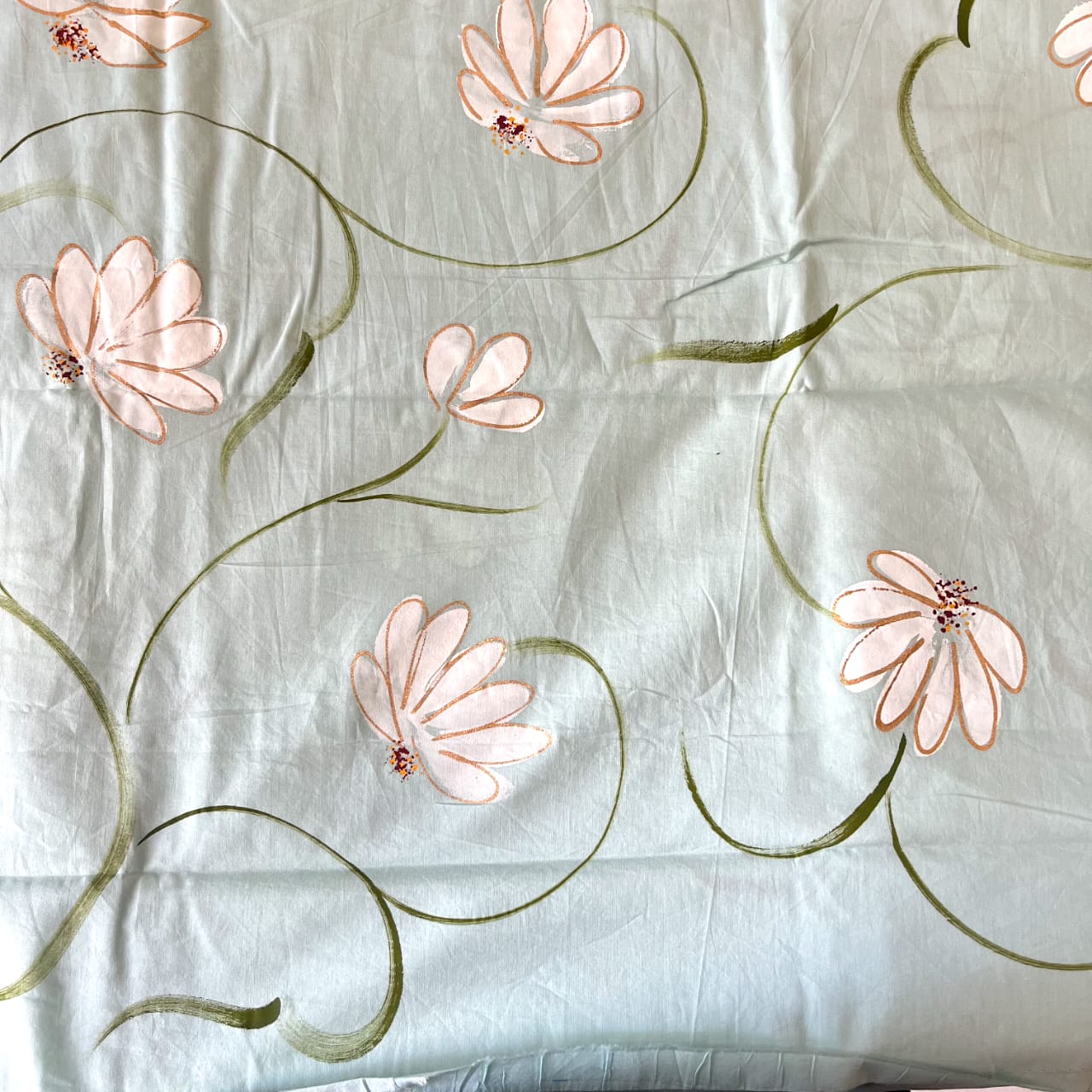 Pure Cotton Unstitched Suit With Chiffon Dupatta