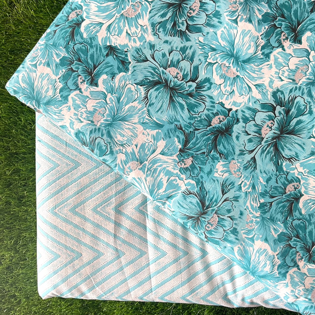 Pure cotton top and bottom set (2.5 mtr top, 2.5 mtr bottom)