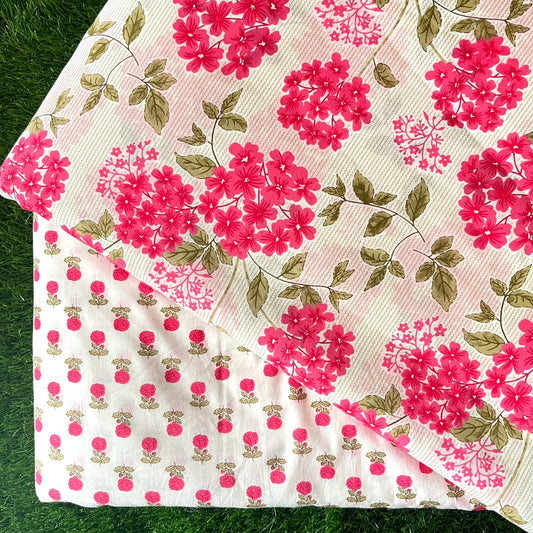 Pure cotton top and bottom set (2.5 mtr top, 2.5 mtr bottom)