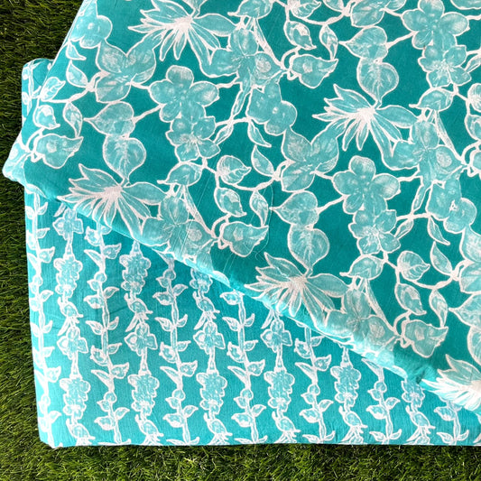 Pure cotton top and bottom set (2.5 mtr top, 2.5 mtr bottom)