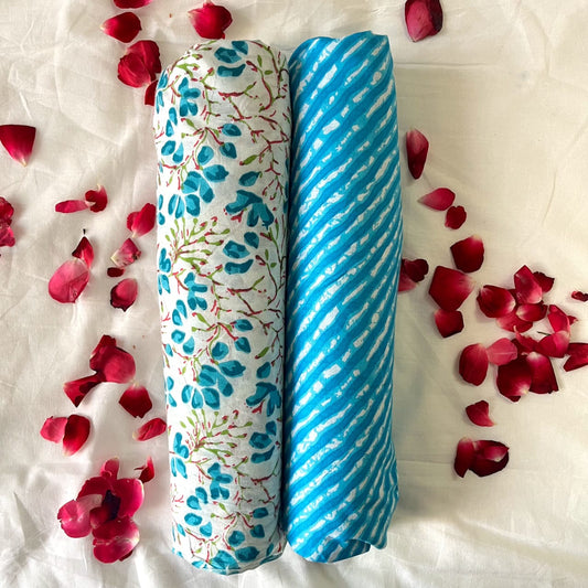 Pure cotton top and bottom set (2.5 mtr top, 2.5 mtr bottom)