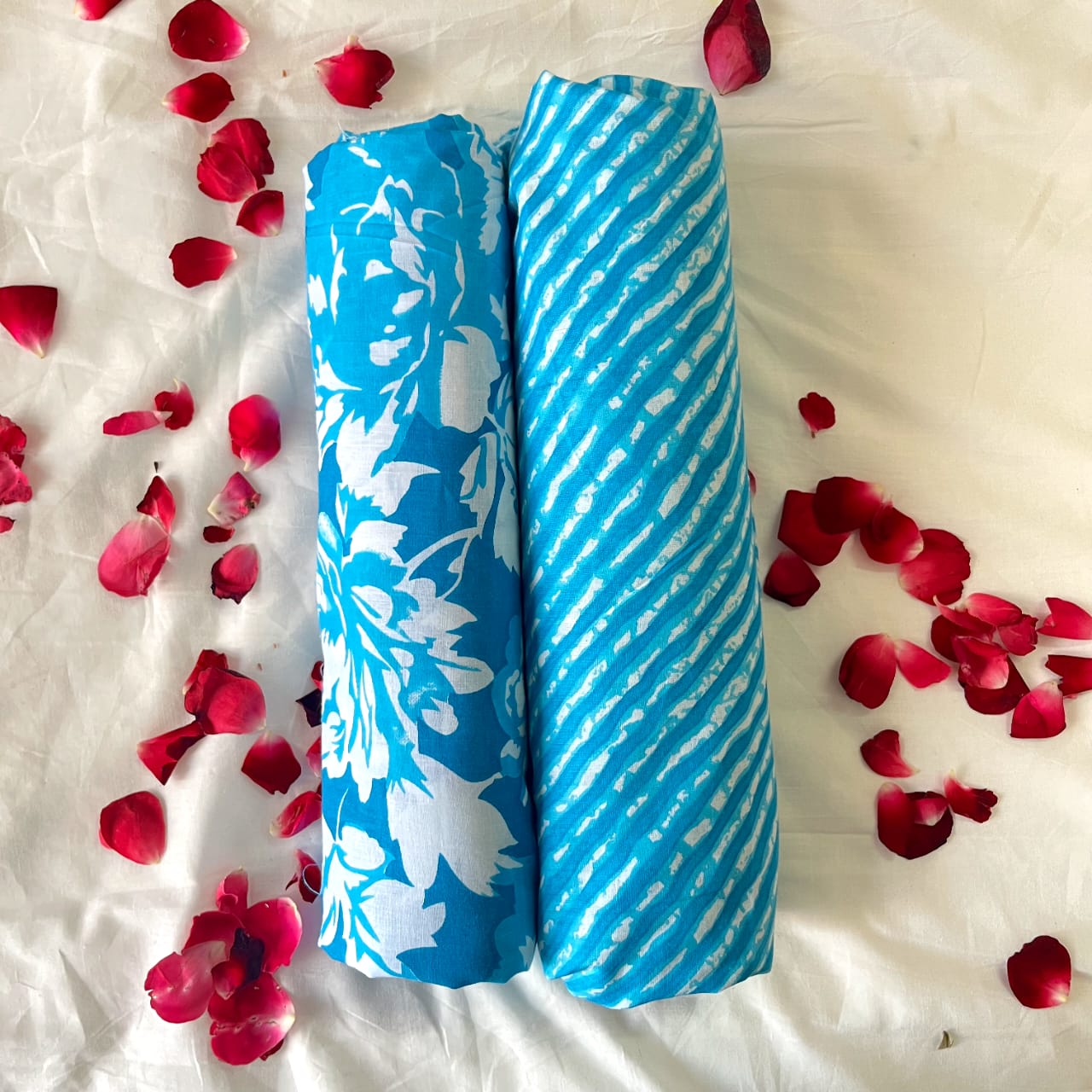 Pure cotton top and bottom set (2.5 mtr top, 2.5 mtr bottom)