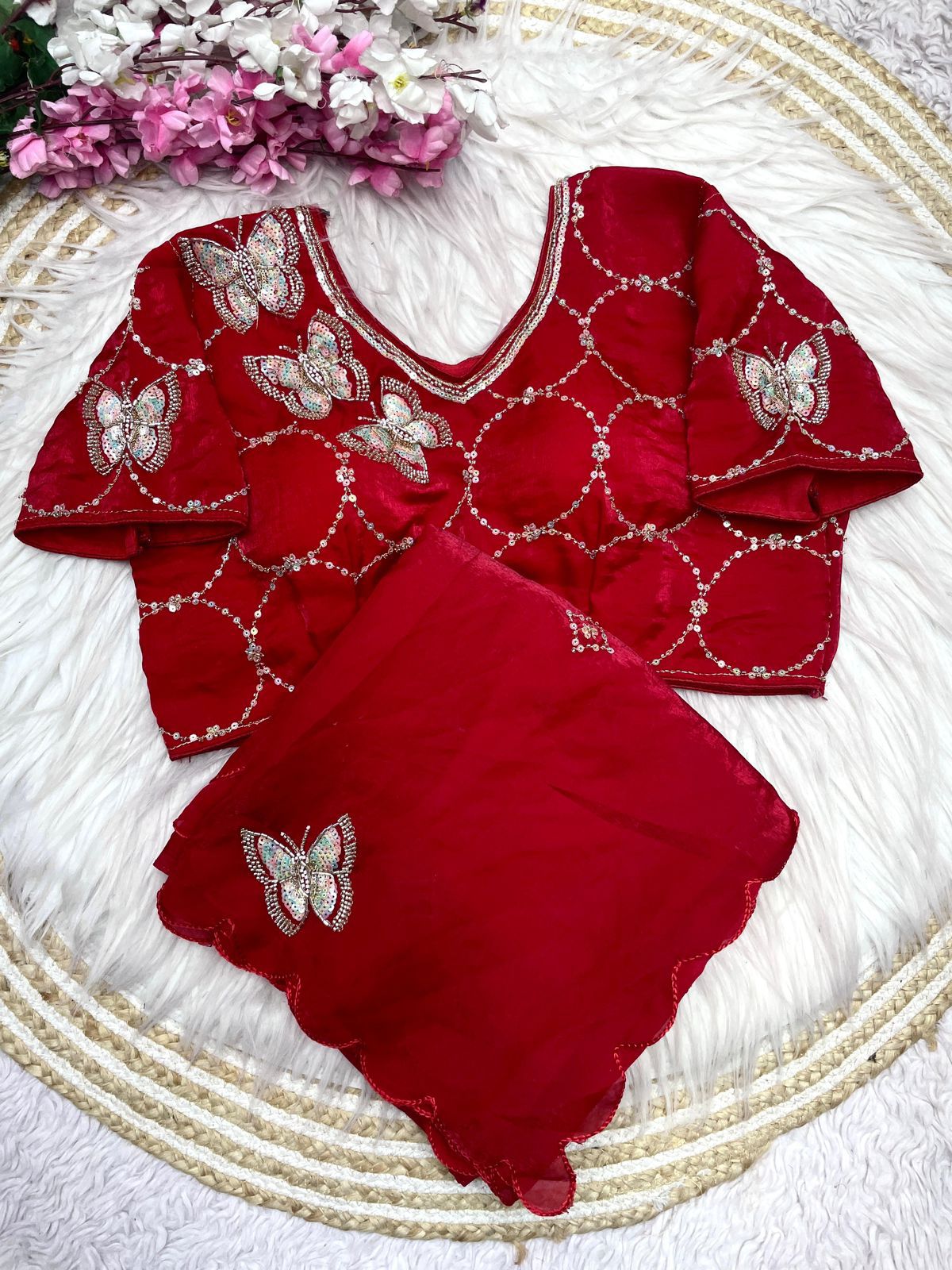 Luxurious Fandy Satin Saree