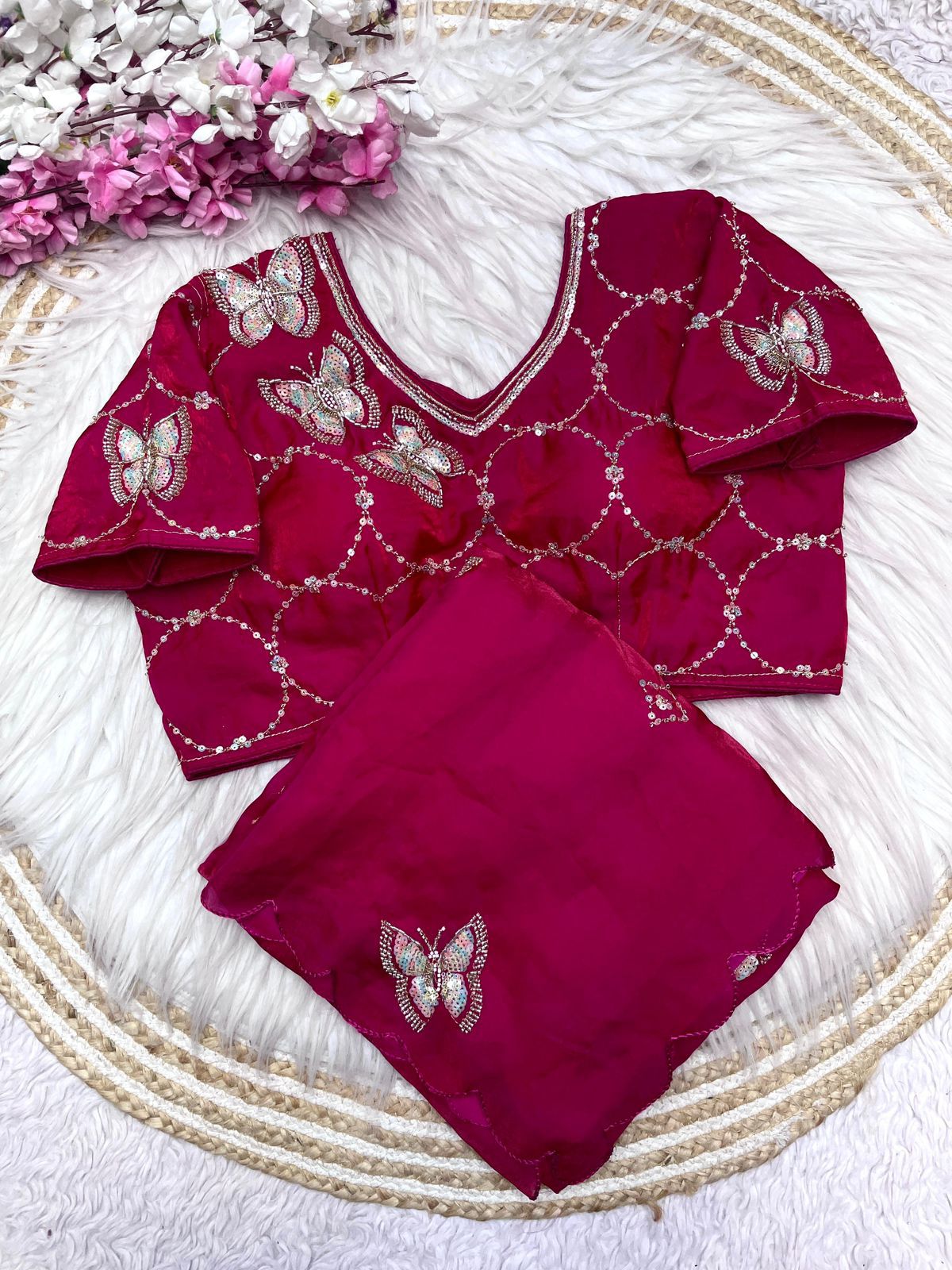 Luxurious Fandy Satin Saree