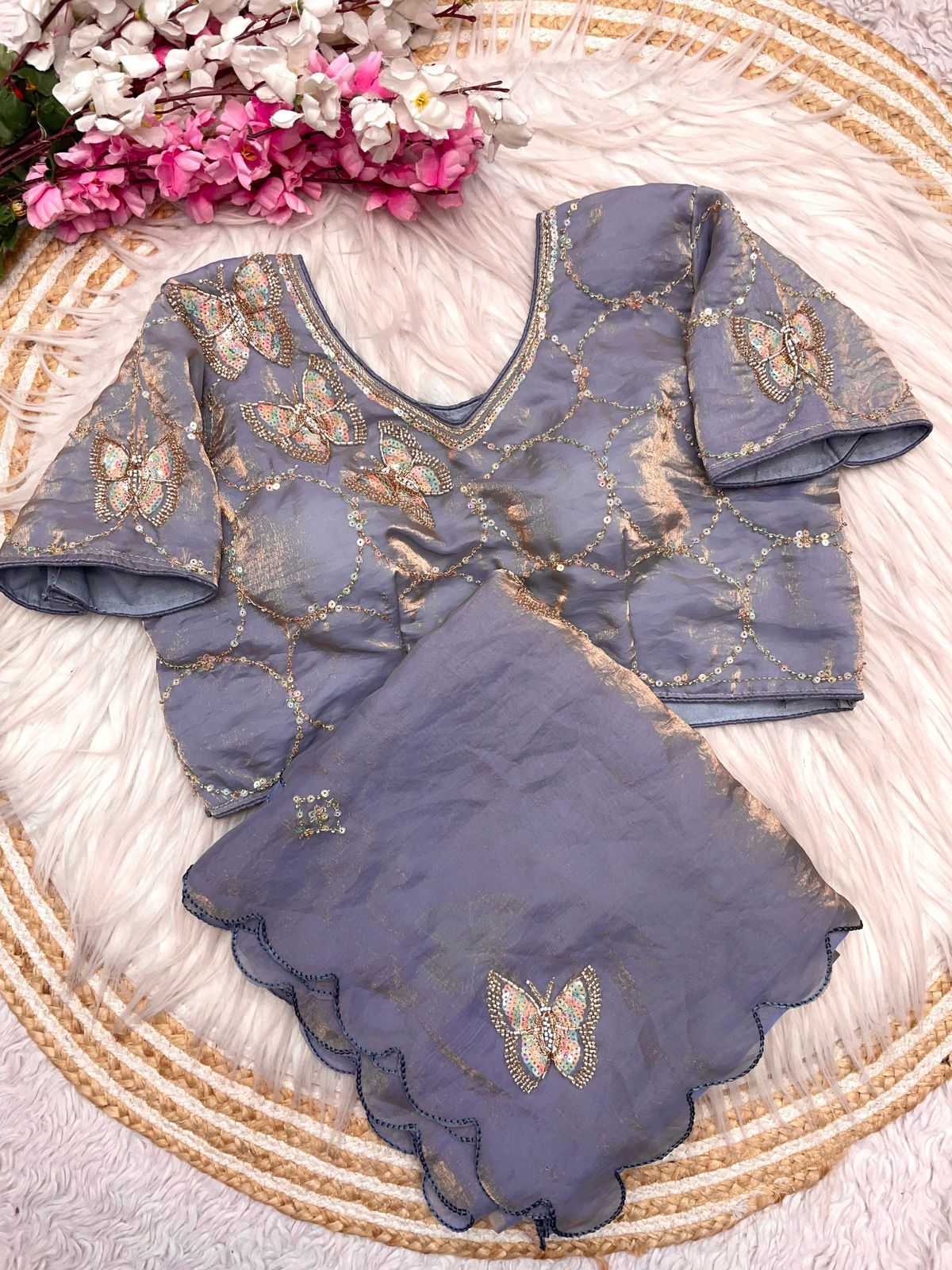 Luxurious Fandy Satin Saree