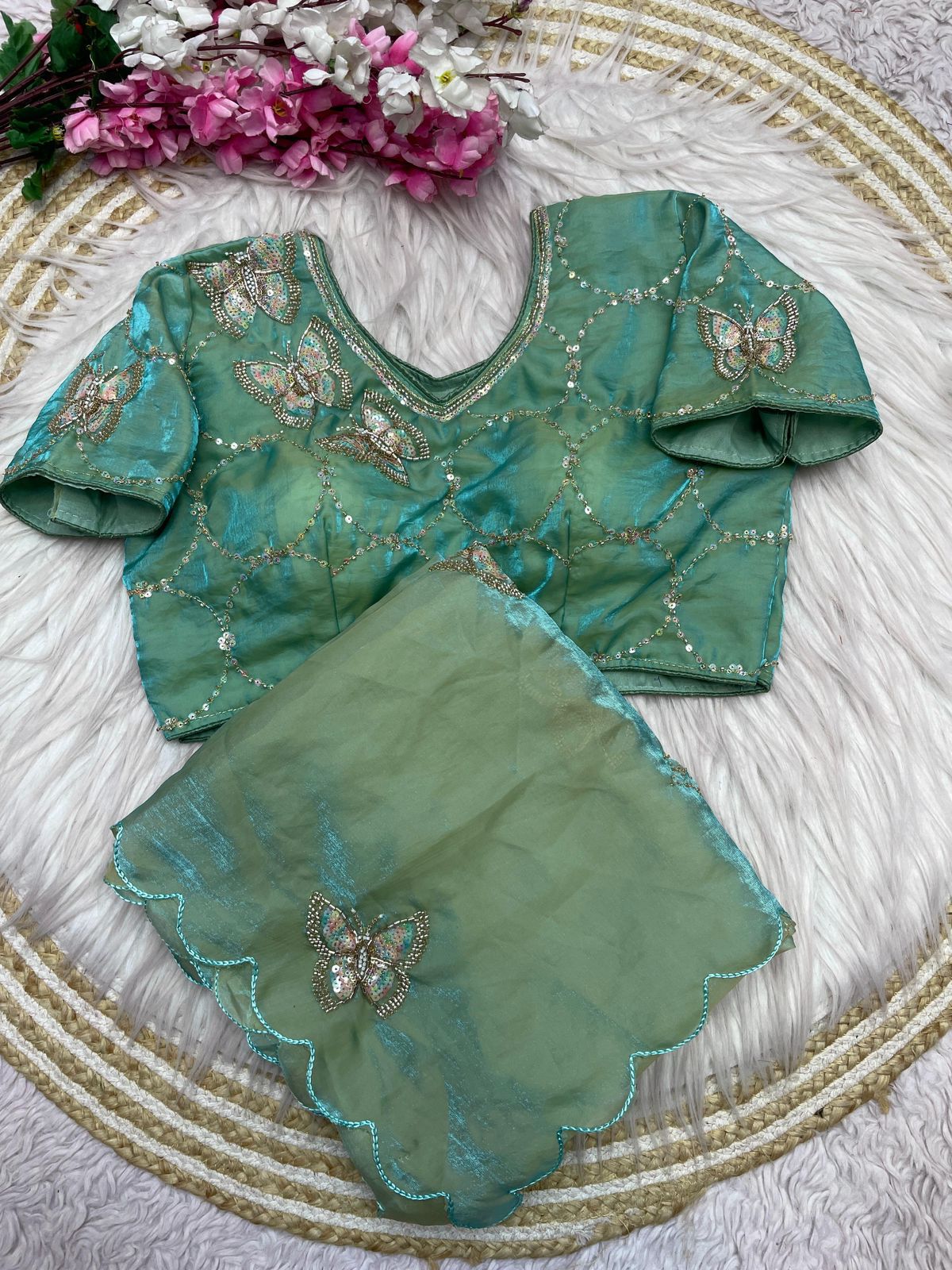 Luxurious Fandy Satin Saree