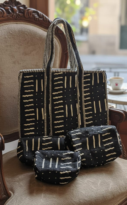 The Ivara Tote and Pouches (With Zipper)