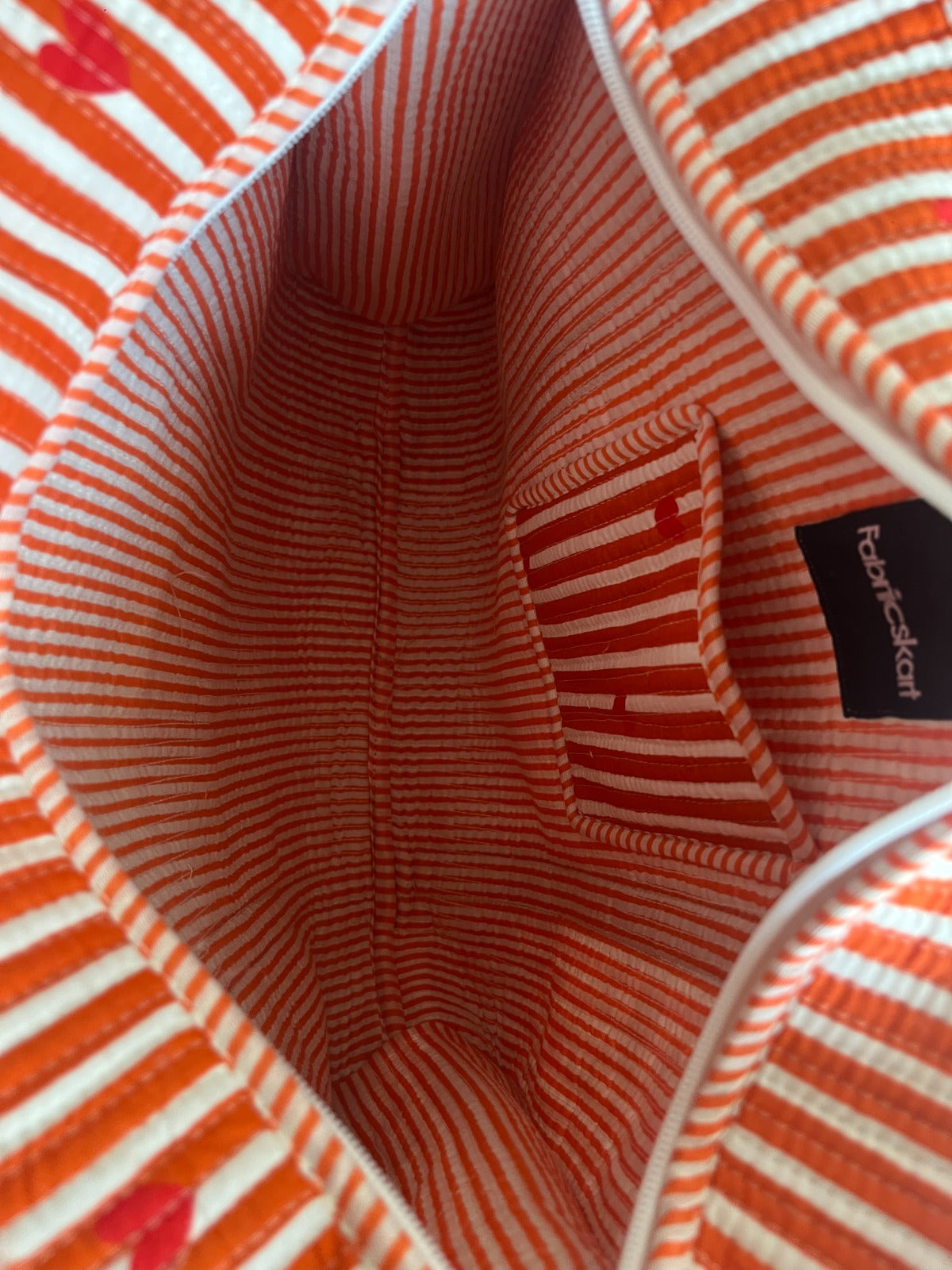 Coral Little Heart Tote and Pouches (With Zipper)
