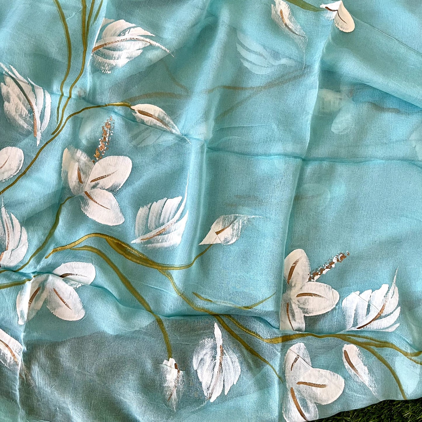 Pure Cotton Unstitched Suit With Chiffon Dupatta