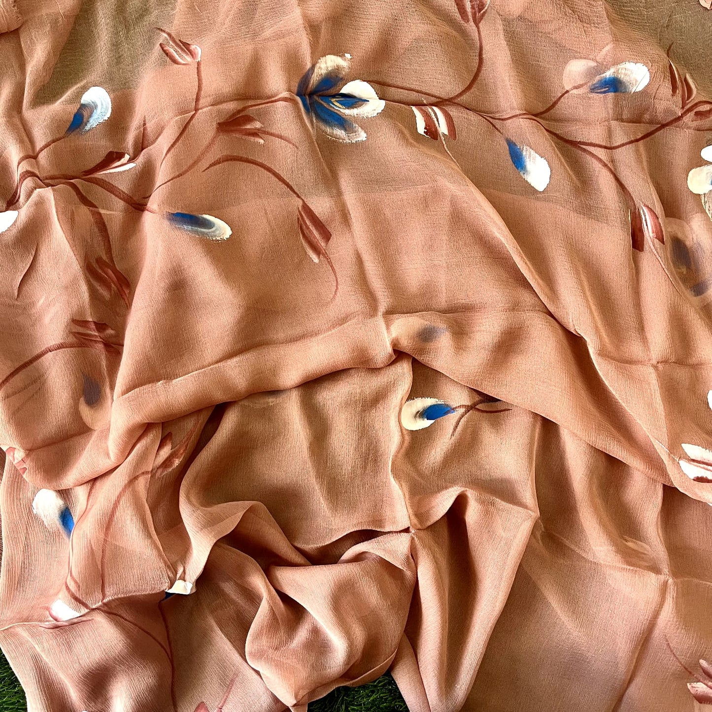 Pure Cotton Unstitched Suit With Chiffon Dupatta