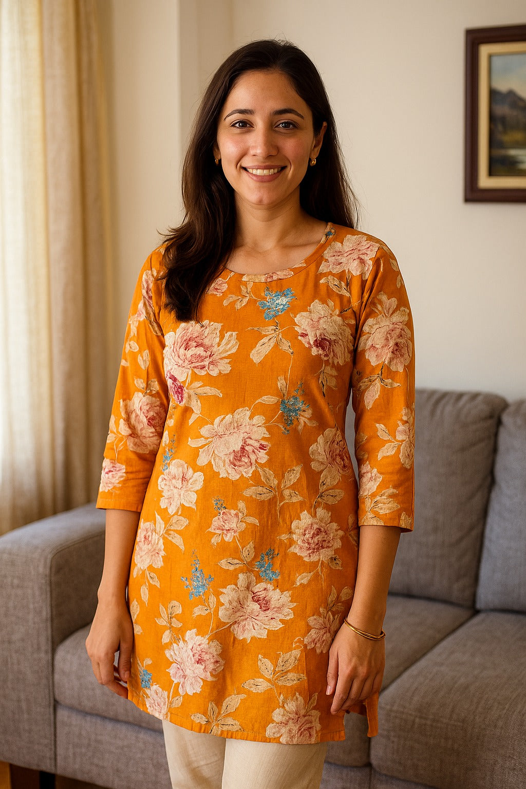 Pure cotton unstitched kurtis (pack of 4) (2.5 meters in one design)