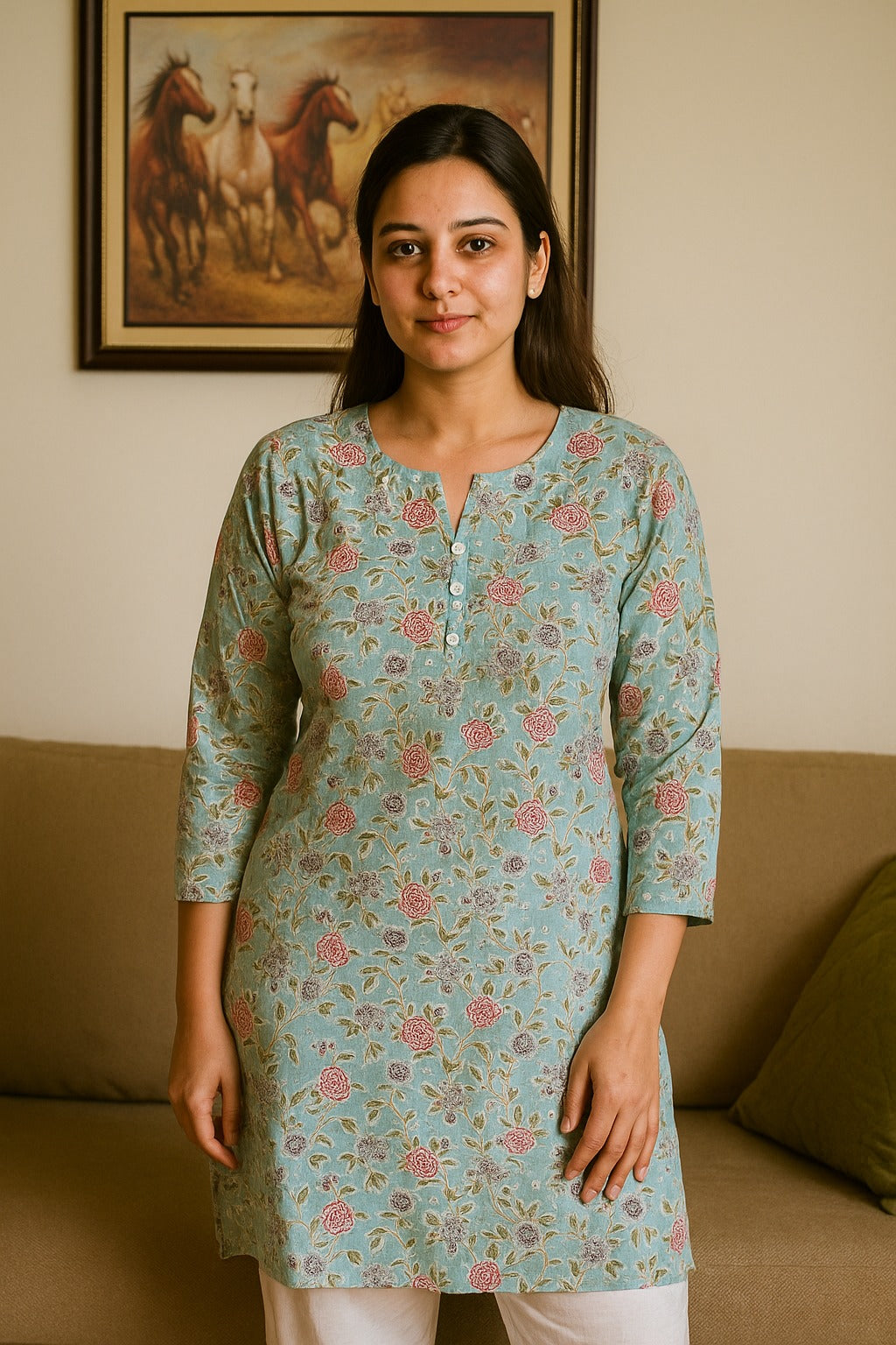 Pure cotton unstitched kurtis (pack of 4) (2.5 meters in one design)