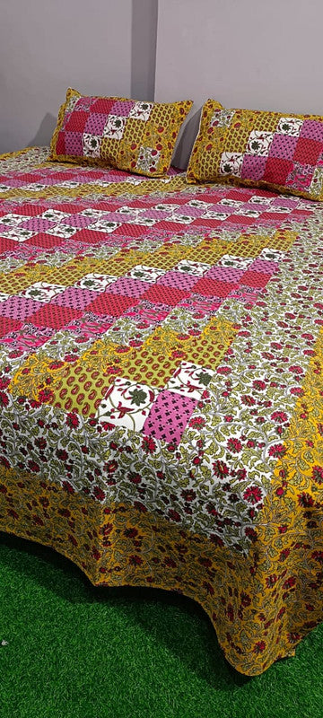 Pure Cotton Handblock Printed Bedsheet