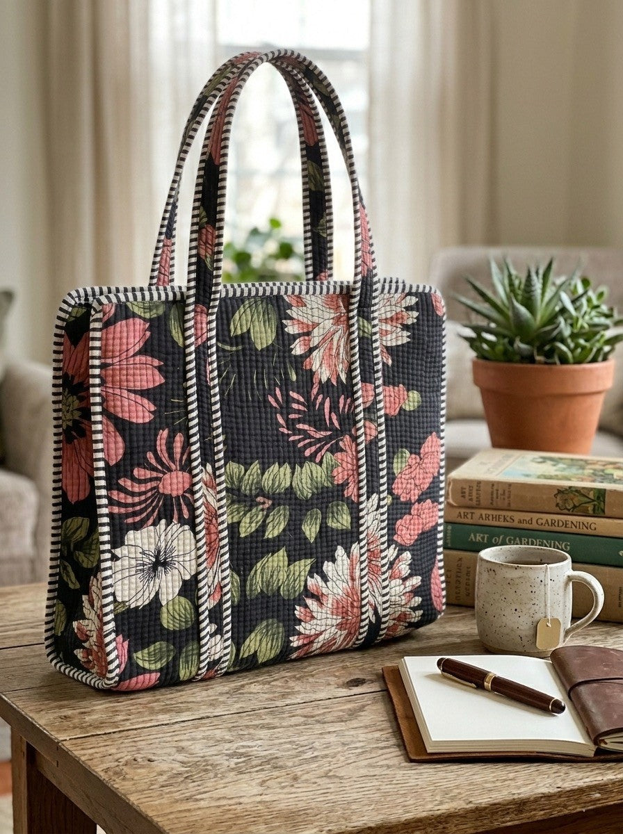 The Petal Story Tote (With Zipper)