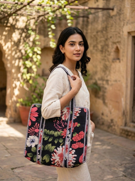 The Petal Story Tote (With Zipper)