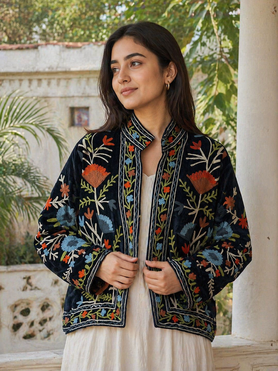 Noor Bagh Velvet Suzani Jacket