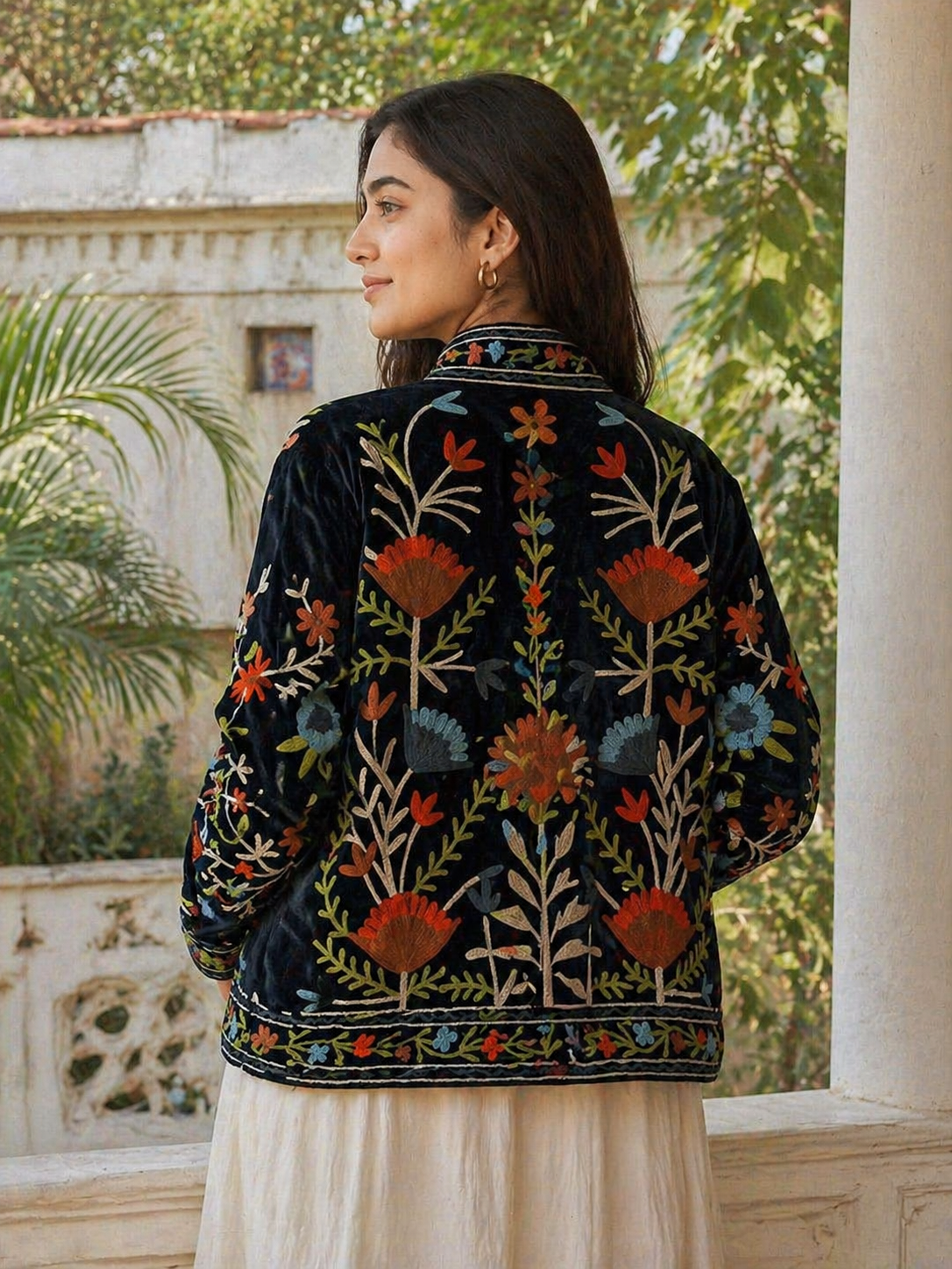 Noor Bagh Velvet Suzani Jacket