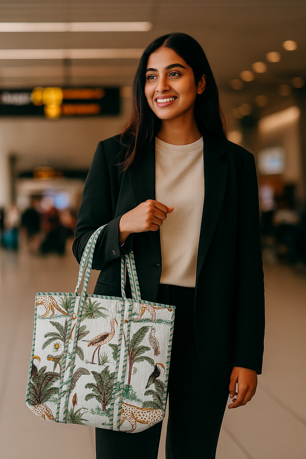 Tropical Heritage Wild White Tote