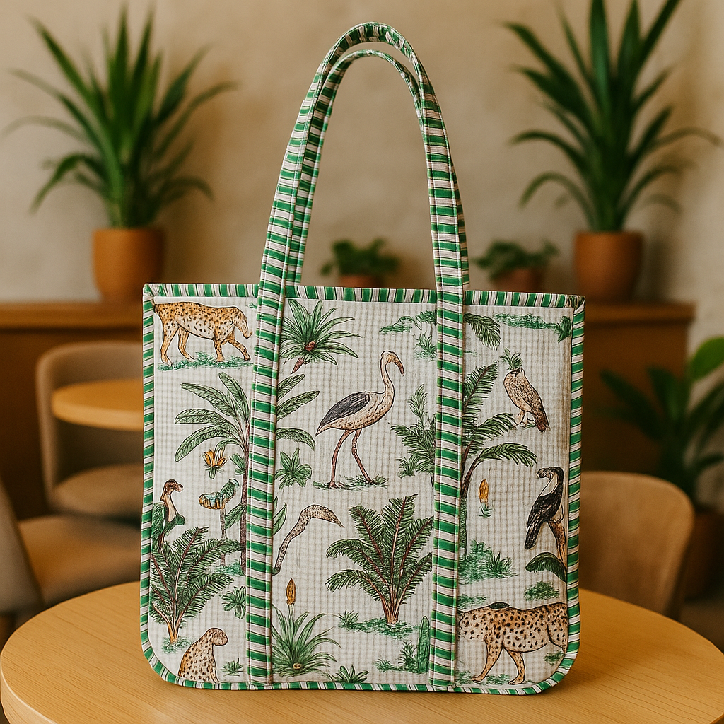 Tropical Heritage Wild White Tote