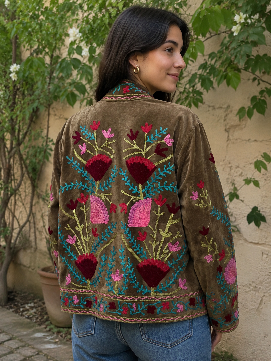 Heirloom Petals Suzani Jacket