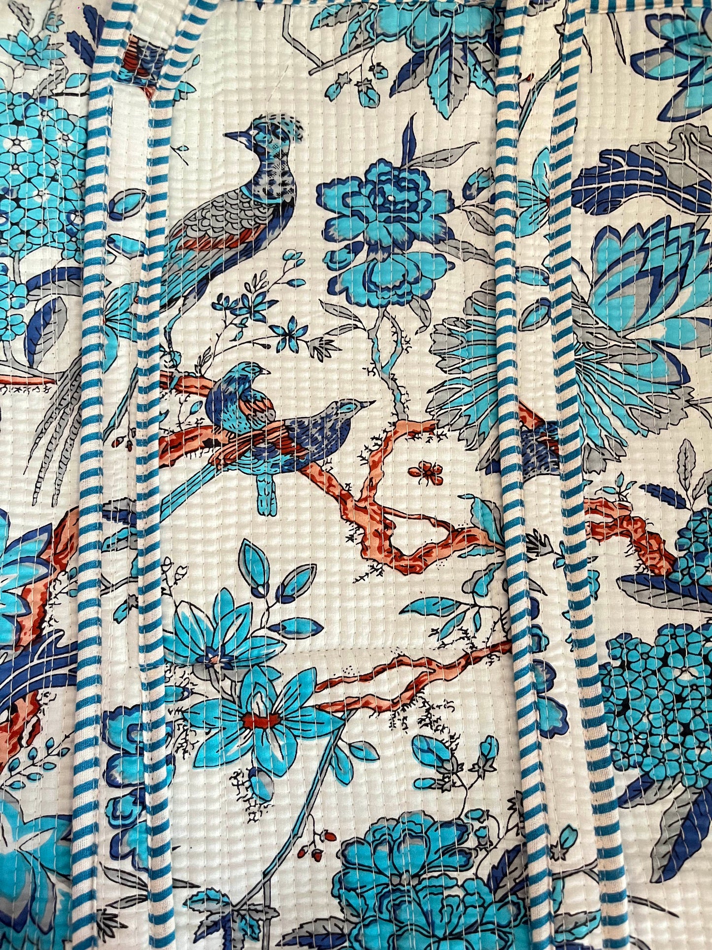 Bluebird Bloom Tote (With Zipper)