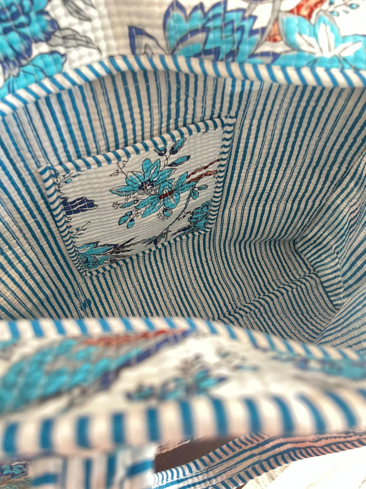 Bluebird Bloom Tote (With Zipper)