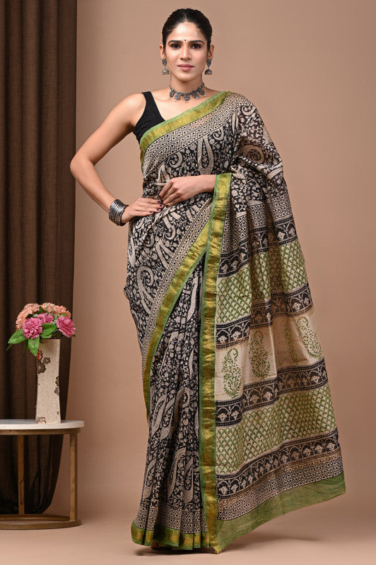 MAHESHWARI SILK BAGRU PRINT SAREE