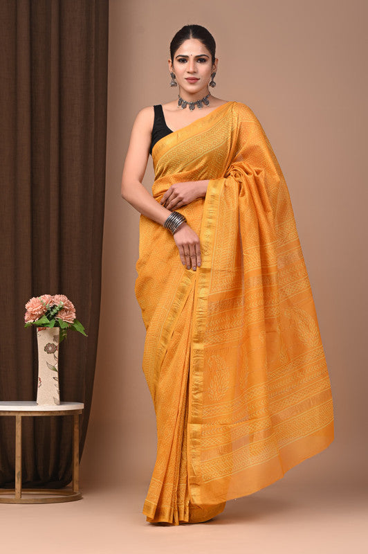 MAHESHWARI SILK BAGRU PRINT SAREE
