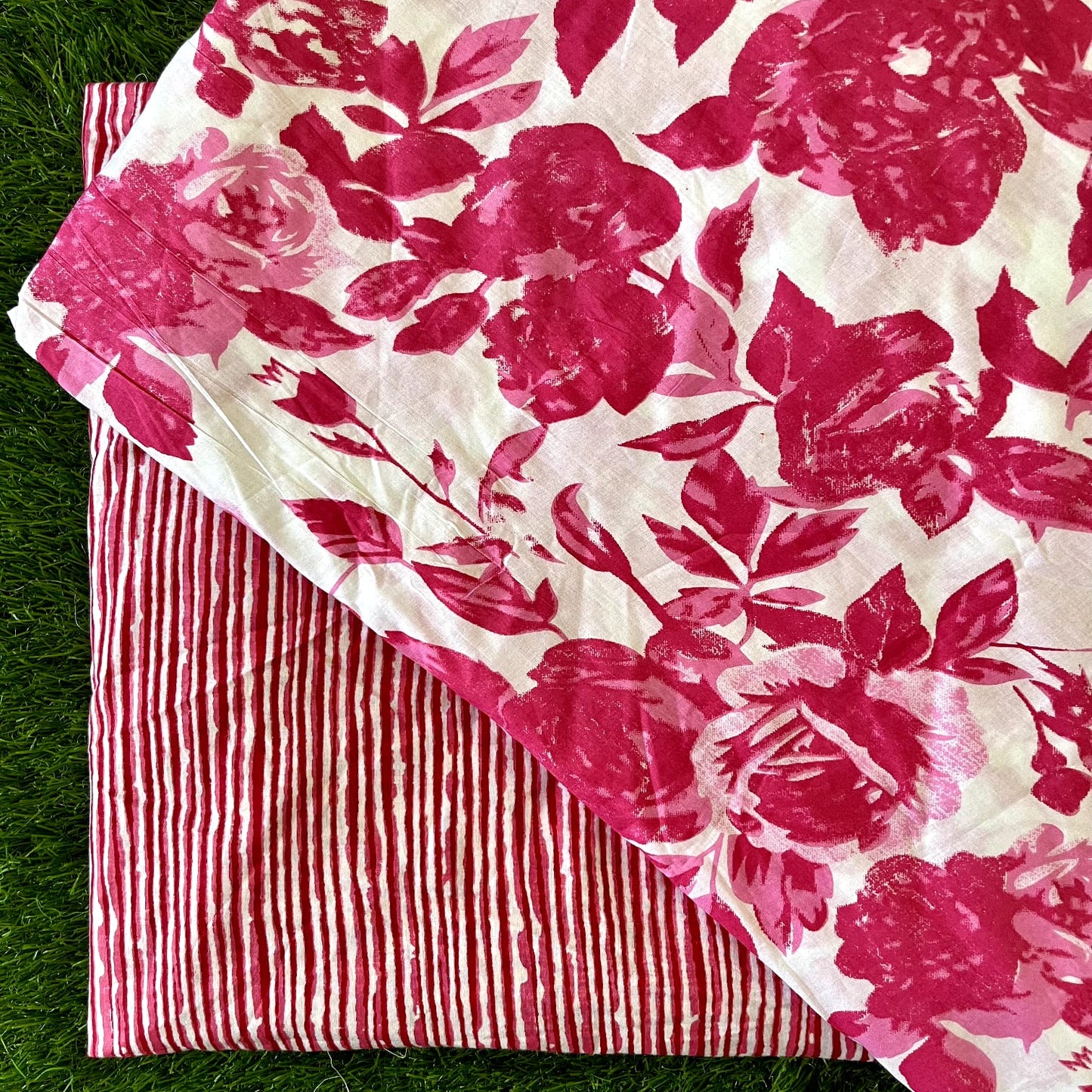 Pure cotton top and bottom set (2.5 mtr top, 2.5 mtr bottom)