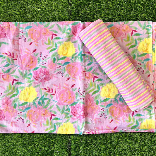 Pure cotton top and bottom set (2.5 mtr top, 2.5 mtr bottom)