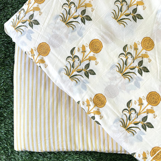 Pure cotton top and bottom set (2.5 mtr top, 2.5 mtr bottom)