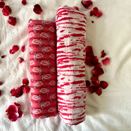 Pure cotton top and bottom set (2.5 mtr top, 2.5 mtr bottom)