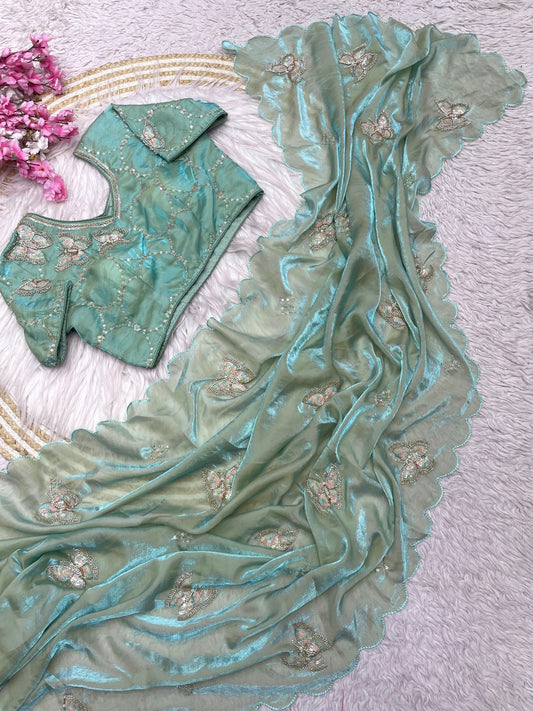 Luxurious Fandy Satin Saree