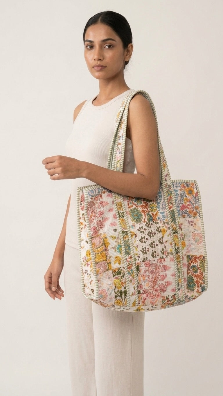 Elora Patch Tote (With Zipper)