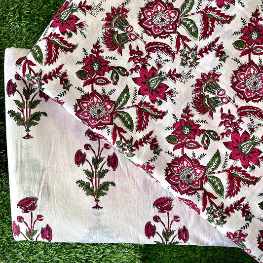 Pure cotton top and bottom set (2.5 mtr top, 2.5 mtr bottom)