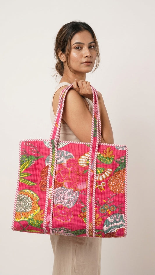 Rosetta Bloom Tote (With Zipper)