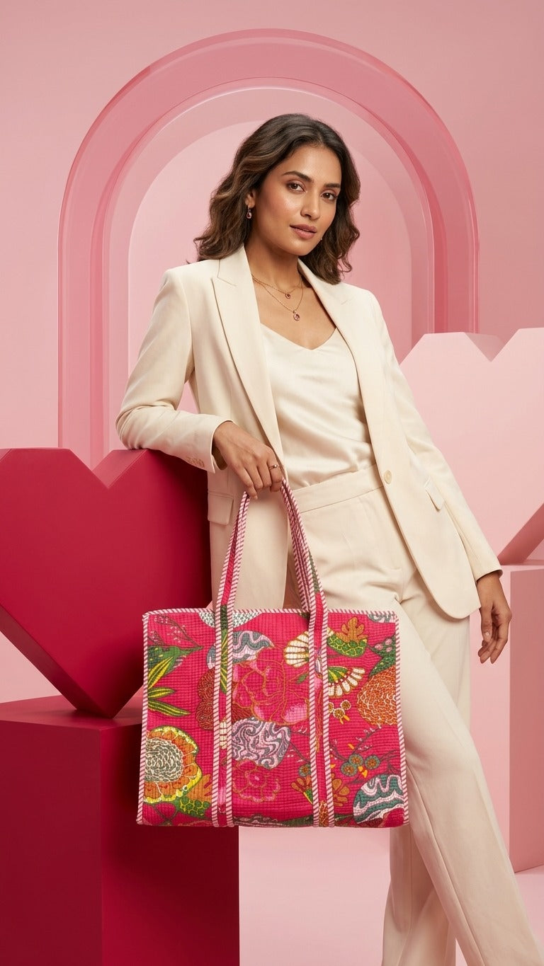 Rosetta Bloom Tote (With Zipper)