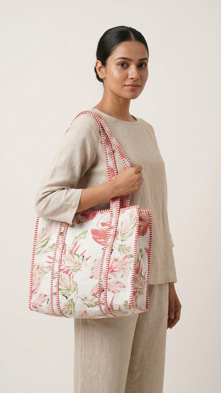 The Flamingo Edit Tote (With Zipper)