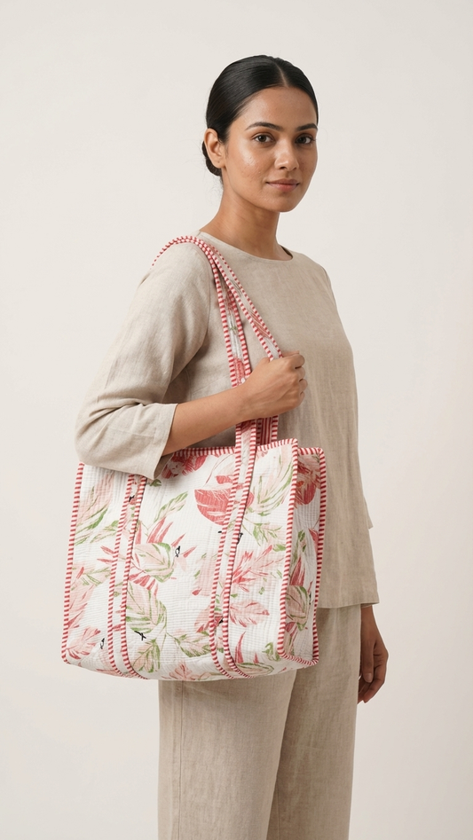 The Flamingo Edit Tote (With Zipper)