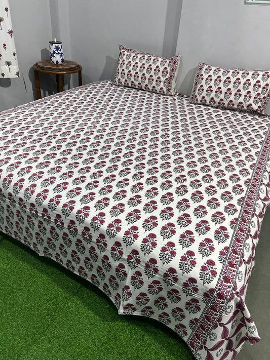 Pure Cotton Handblock Printed Bedsheet