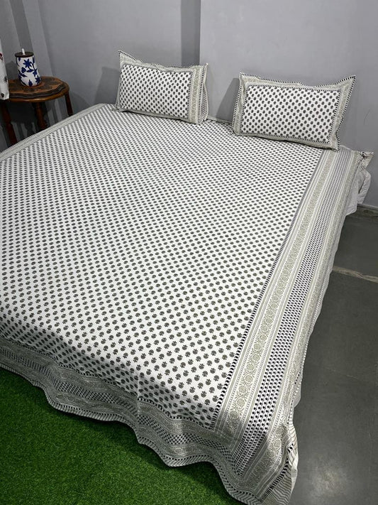 Pure Cotton Handblock Printed Bedsheet