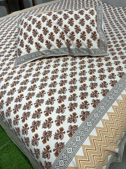 Pure Cotton Handblock Printed Bedsheet